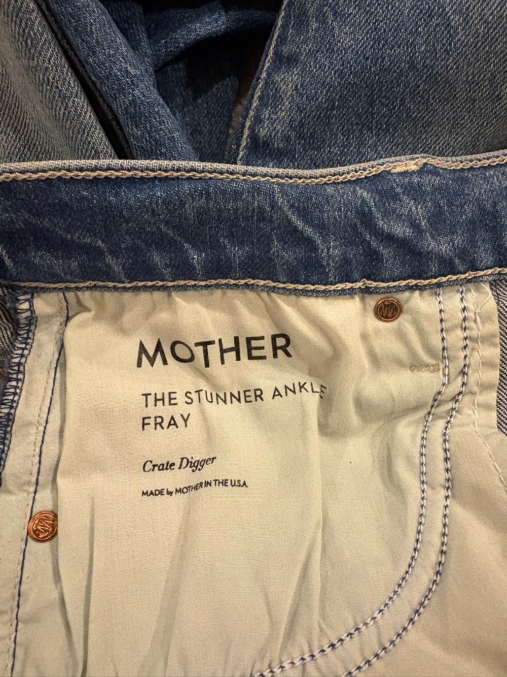 MOTHER Blue Button-Fly Jeans, ECU - Picture 17 of 17